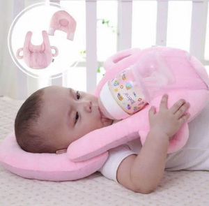 授乳 新生児 赤ちゃん サポートミルクまくら クッション ピンク色