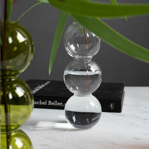 フラワーベース　雑貨 バブル　シンプル　花瓶 ガラス 水栽培 一輪挿し 3連