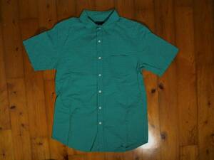 *[TK MIXPICE] cotton short sleeves shirt L green green navy blue white pattern takeoikikchi