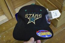 デッドストック品90SビンテージSTARTERスターターNHLホッケーDALLAS STARSダラススターズ6パネルキャップ黒緑アメカジストリート美品nt5989_画像2