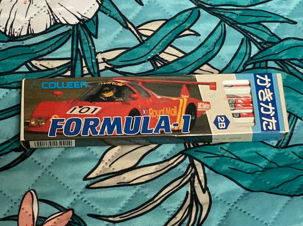 送料無料 FORMULA-1 コーリン鉛筆 2B COLLEN かきかた No.412-M 新品 未使用 昭和 レトロ 筆記用具 超貴重 車 CAR