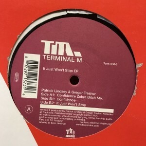 12inchレコード　PATRICK LINDSEY & GREGOR TRESHER / IT JUST WON'T STOP EP