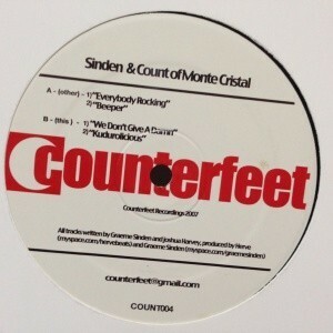 12inchレコード SINDEN & COUNT OF MONTE CRISTAL / EVERYBODY ROCKING