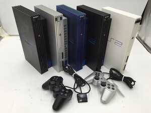 ♪▲【SONY ソニー】PS2本体 5台/コントローラー 2個 計7点セット SCPH-55000GT 他 まとめ売り品 0808 2