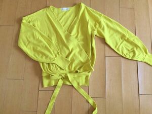 INED Ined long sleeve kashu cool knitted yellow series size 9/M autumn winter 