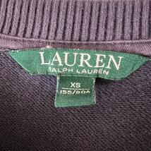 220630 RALPH LAUREN ラルフローレン 異素材シフォンスウェット 花柄 紺色 ネイビー系 トレーナー 長袖_画像2