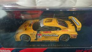 1/43 EBBRO 2008年スーパーGT富士 イエローハットYMSトミカGT-R#3 R・クインタレリ、横溝直輝