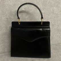 1円 ほぼ未使用 保存袋付き CELINE セリーヌ 金具 カーフレザー 本革 2way ハンドバッグ ミニ ショルダーバッグ ポシェット ブラック 31071_画像3