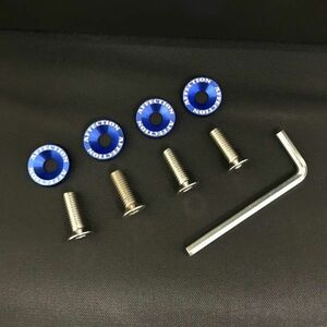  free shipping JB23W 1 type /2 type /3 type /4 type /5 type /6 type /7 type /8 type /9 type /10 type Jimny number bolt stainless steel bolt crime prevention . improvement 4 pcs insertion . blue / blue 