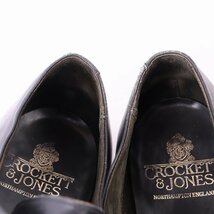 クロケット＆ジョーンズ 9 1/2 E モンクストラップ Crockett&Jones 黒 ブラック メンズ ドレスシューズ 古着 中古 ds2847_画像9