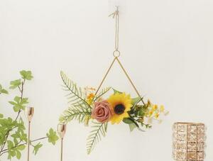 * hand made * Mukou . lease * wall decoration artificial flower * three rectangle lease *. shop party for *20cm