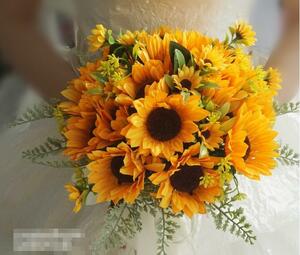  hand made * sunflower. artificial flower * bouquet * material for flower arrangement * new goods * height approximately 30cm