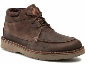 送料無料 CLARKS 28cm チャッカ ブーツ スニーカー 軽量 ダークブラウン ビジネス レザー オフィス スーツ ローファー オフィス YYY197