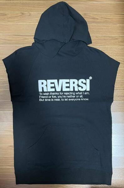 UVERworld REVERSI / THE ONE フード付き ノースリーブパーカー ブラック Mサイズ