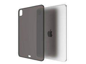 2020年 iPad Pro 11インチ 第2世代 ソフト ケース TPU ゴム製 シンプル 無地 アイパッド プロ 11インチ ジャケット カバー クリアブラック