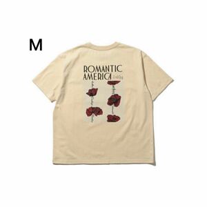 【IVORY】Manhattan Portage * B:MING by BEAMS / 別注 バックローズプリント Tシャツ　M