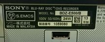 SONY ソニー BDZ-E500/B ブルーレイレコーダー 500GB BD/DVD/HDD B-CASカード付き リモコン付き 通電確認済み_画像5