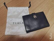 FURLA フルラ レザー 二つ折り財布 ウォレット レザー 革 ハート 美品_画像4
