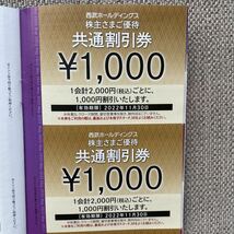 西武ホールディングス　株主優待券　1冊　未使用　共通割引券10000円分_画像1