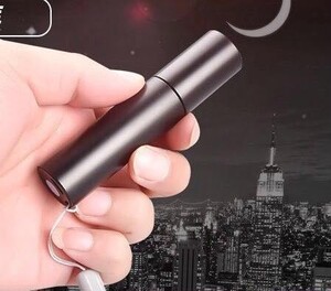 ☆【色ブラック】 LED 懐中電灯 ハンディライト USB充電式 ズーム 4モード切替