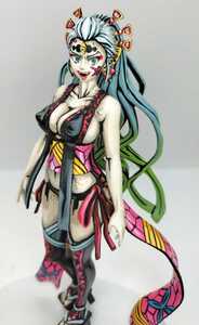 バンプレスト 鬼滅の刃 フィギュア-鬼ノ装-漆の型 堕姫三眼形 リペイント フィギュア バンダイ 2D 2次元塗装 二次元 2D 二次色彩 2次元