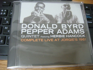 DONALD BYRD PEPPER ADAMS COMPLETE LIVE AT JORGIE'S 1961 HERBIE HANCOCK ドナルド バード ペッパー アダムス ハービー ハンコック