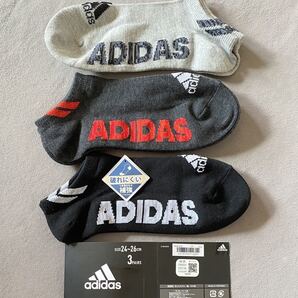adidas アディダス メンズ スニーカーソックス 24〜26cm 3足