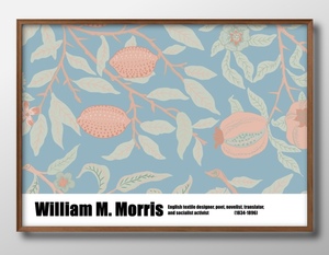 Art hand Auction 1-10284■Kostenloser Versand!! A3-Poster William Morris Skandinavien/Korea/Malerei/Illustration/Matt, Residenz, Innere, Andere