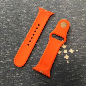 ☆新品・未使用 純正品 Apple Watch HERMES 38mm 40mm 41mm スポーツバンド オレンジ エルメス アップルウォッチ series4付属品☆