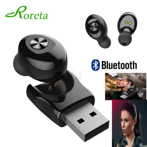 Bluetooth　イヤホン　ワイヤレスイヤホン 耳掛け型　イヤフォン イヤホンマイク 片耳　USB 充電 高音質 超軽量　テレワーク