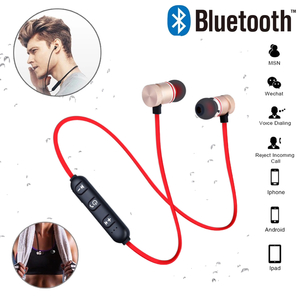 Bluetooth イヤホン ワイヤレスイヤホン iPhone アンドロイド 対応 ブルートゥース イヤフォン イヤホンマイク 両耳 USB 充電 レッド
