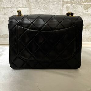 美品！CHANEL シャネル ミニマトラッセ チェーンショルダーバッグ ラムスキン ターンロック ブラック 黒の画像3