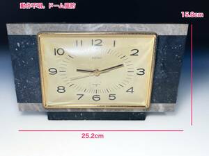 ■古い大理石セイコー SEIKO 置時計 クォーツ式時計 古時計 アンティーク古民具 インテリアオブジェ 動作不明