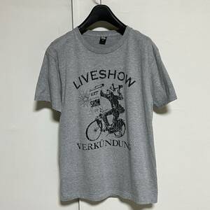 Design Tshirts Store graniph グラニフ ライブ告知 骸骨 Tシャツ 灰 M 美品 管理B1385