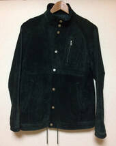 新品★定価12万★nonnative COACH JACKET COW SUEDE サイズ1 スエードコーチジャケット レザージャケット フォレストグリーン 41st_画像4