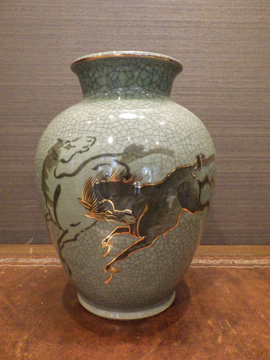 大堀相馬焼 俊峰作 青龍の花瓶 | comparininteriores.com.br
