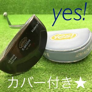 JPT-228 yes! C-GROOVE Victoria II パター ※グリップ劣化あり※ヘッドカバー付き 全国送料無料♪