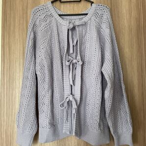 サマンサモスモス リボン付きカーディガン