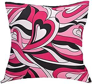 カバー付 ヌードクッション 45×45cm クッションカバー クッション セット 枕 ベッド おしゃれ かわいい マーブル柄 麗 ピンク