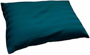 日本製 枕カバー 43×63cm サテンストライプ ファスナー式 80番手糸 綿100％ 高級ホテル品質 ピローケース 皇 織部(グリーン)
