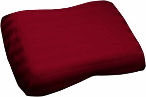日本製 枕カバー ワンタッチ式 35×50cm サテンストライプ 60番手糸 綿100％ 防ダニ 高級ホテル品質 ピローケース (バーガンディ)