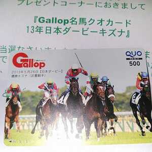 週刊Gallop 抽プレクオ 2013年 日本ダービー キズナ　未使用品 　