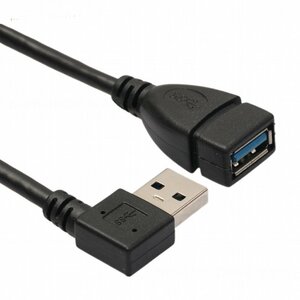 【vaps_6】USB3.0 左L型 延長ケーブル 《20cm》 L字型 角度 USBケーブル 送込