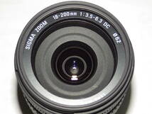 ■中古美品シグマズームレンズ ソニーミノルタ用Aマウント SIGMA ZOOM 18-200mm 1:3.5-6.3 DC Φ62■_画像2