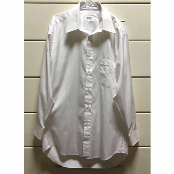 【送料込み】　メンズ　ワイシャツ　カッターシャツ　ホワイト　38-76 M メンズシャツ 白シャツ 長袖シャツ 冠婚葬祭　日本製　紳士用