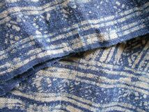 手織麻布反物NO.22　 L30 xW320 cm 　HEMPぬの　ラオスモン族hmong　藍染め　ロウケツ染め　batik_画像2