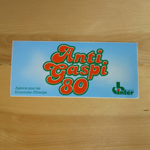 フランス ビンテージ ステッカー シール Anti gaspi 80 活動 #s-n_画像1