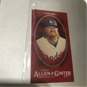 2017 TOPPS allen & ginter justin turner mini SP RED /5