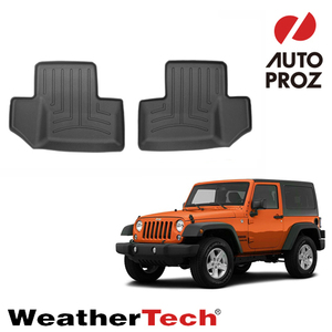  коврик на пол Jeep JK Wrangler 2 двери 2014-2018 год 2 ряда пол подкладка 2 деталь черный WeatherTech стандартный товар 