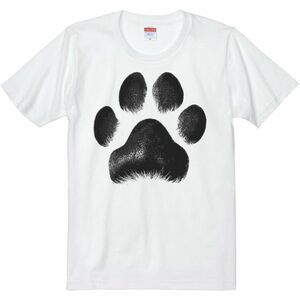 犬の肉球/半袖Ｔシャツ/メンズM/白・新品・メール便 送料無料